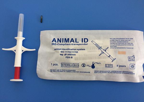 Cheap RFID Search Dog Microchip With Syringe , Pet ID Microchip ICAR Approved for sale