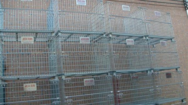 Cheap Stacking 4 Tier Wire Mesh Containers Collapsible Wire Cage Without Rack System for sale