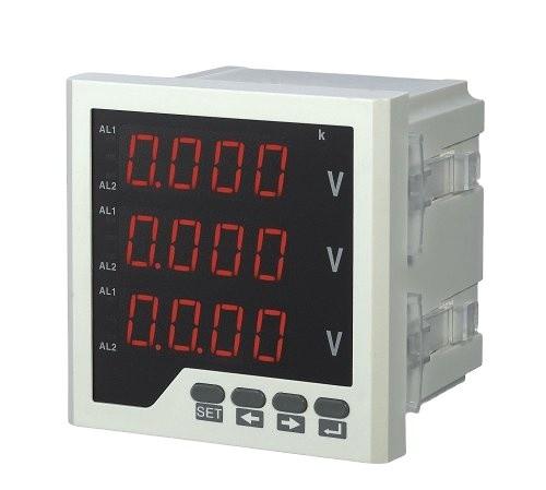 Cheap Three Phase Three Wire/Four Wire LED display digital panel meter generator Voltage Meter 80*80 for sale