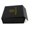 Exquisite Cosmetic Gift Box Black Cardboard Packaging Stamped Logo Printing for sale