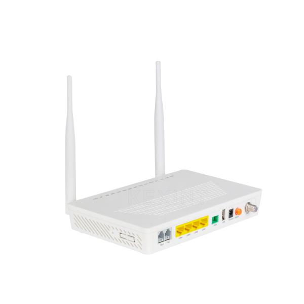 Cheap KEXINT FTTH GEPON ONU FTTH FTTB FTTX Network Router 4GE 3FE CATV WIFI White for sale
