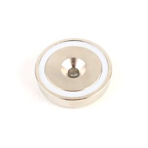 China Strong pulling force Neodymium Pot NdFeB Magnet countersunk magnet N35 round base magnet with internal thread on sale