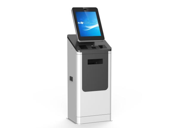 Cheap Hotel Self Service Kiosk With QR Code Scanner RFID Card Reader NFC Reader A4 Printer for sale