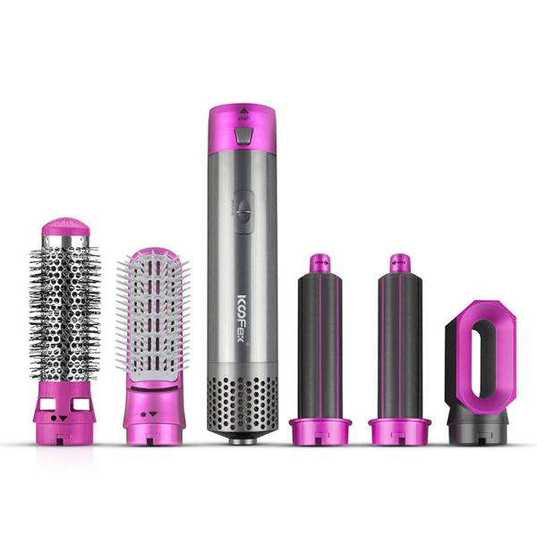 Cheap ABS 6 In 1 Detachable Hair Dryer Styler One Step For Straightening Curling Drying Combing for sale