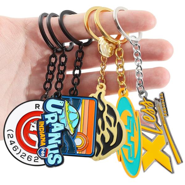 Cheap Metal Soft Hard Enamel Keychains Keychain Custom Logo 3D 2D Keyrings Keychain for sale
