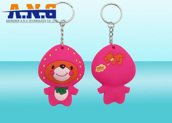 Cheap Cartoon Proximity PVC RFID Chip waterproof key fob Keyrings Contactless for sale