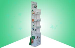 Easy Built Up Corrugated Floor Displays Promoting Foods With Glossy PP Lamination