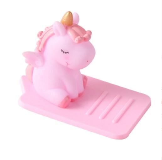 Cheap Cartoon Silicone Lazy Mobile Phone Holder Unicorn Car Desktop Multi-function Adjustable Bracket Non-slip Stand for sale