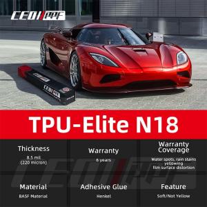 Manufacturer TPU PPF TPU-Elite N18 Paint Protection Film Anti-Scratch Proof Vinyl Wrap With 3 Layers