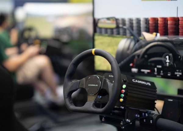 Cheap Cammus Servo Motor Manual Steering Wheel PC Game Driving Simulator for sale