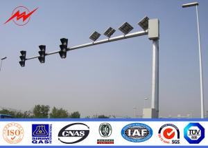 Best 6500mm Height Galvanized Traffic Light Pole Columns Single Bracket For Horizontal Mounting wholesale