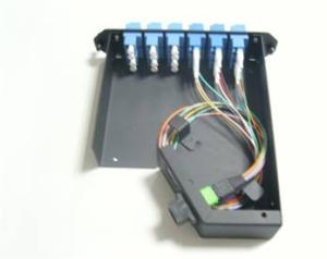 China 12 port Cold Rolled Steel Sheet Black color High Integrated FTTH Terminal Box , Fiber Net Work MPO Panel LC SM on sale