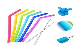 Best Smoothie Reusable Silicone Drinking Straws Environmentally Friendly FDA Approval wholesale