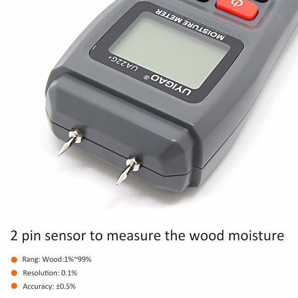 Cheap 10mm Lumber Moisture Tester With Large LCD Characters Display for sale