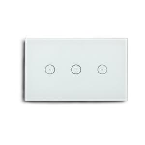 US Standard 3 Gang Smart Touch Light Switch Compatible With Alexa Google Assistant