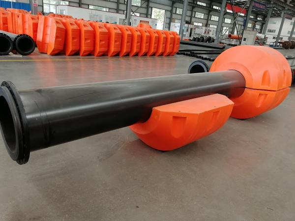 Cheap Yellow/Orange Cylinder Shape HDPE Pipe Floater For Customer Needs for sale