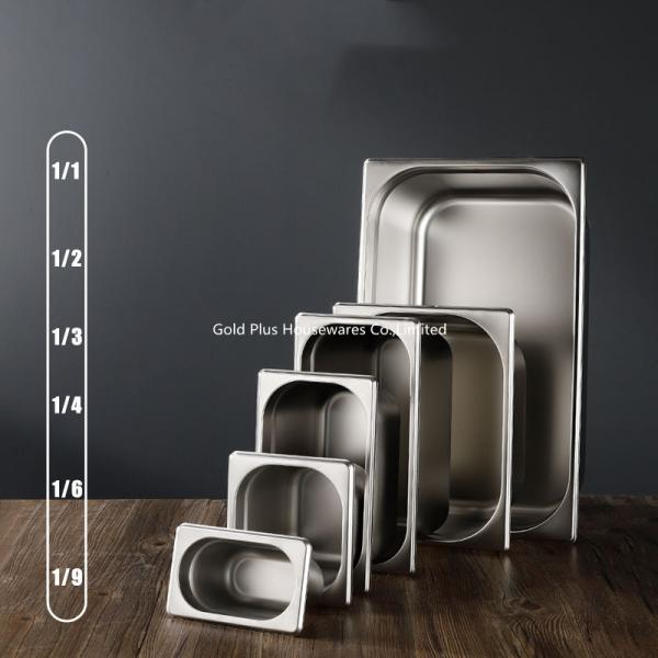 Cheap Easy to clean metal compartment containers multi sizes anti-scratch stainless steel serving pan with lid for sale
