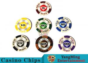 Best 14 Gram Matte Sticker Custom Clay Poker Chips With 25pcs In A Shrink Roll wholesale
