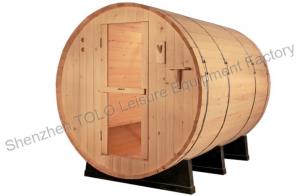 China OEM sauna cabins garden , Barrel Sauna Room with single / three phase on sale