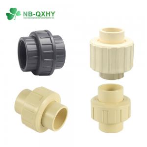 China 1/2-4 Inch ASTM DIN BS Sch40/80 PVC Pipe Fitting Female Socket Thread UPVC CPVC Union for Water Supply on sale
