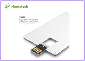 China Micro Customized metal Credit Card Usb Flash Drive 2GB / 4GB / 8GB / 16GB on sale