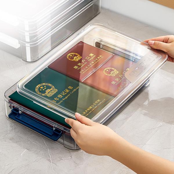 Cheap A4 File Documents Portable Project Case Clear Stackable Plastic Art Organizer Containers File Scrapbook Paper Storage Box for sale