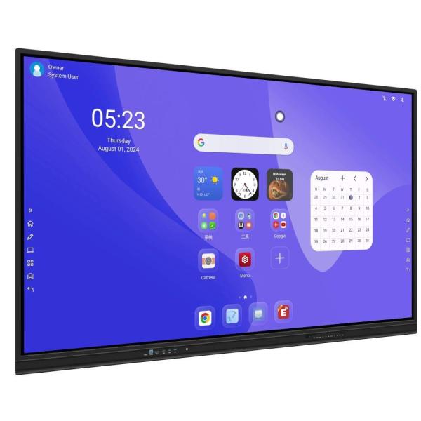 Cheap LCD Smart Board 86 Inch Android 14 8+128G Camera and Mic Built in Windows 50 Touch PointsWIfi BT for Schools Meeting for sale
