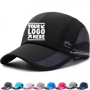 Best Custom Logo Imprint Unstructured Outdoor Sports Mesh Caps  Quick Dry Baseball Hat Hip Hop Dad Hats Two- Tone Hats wholesale