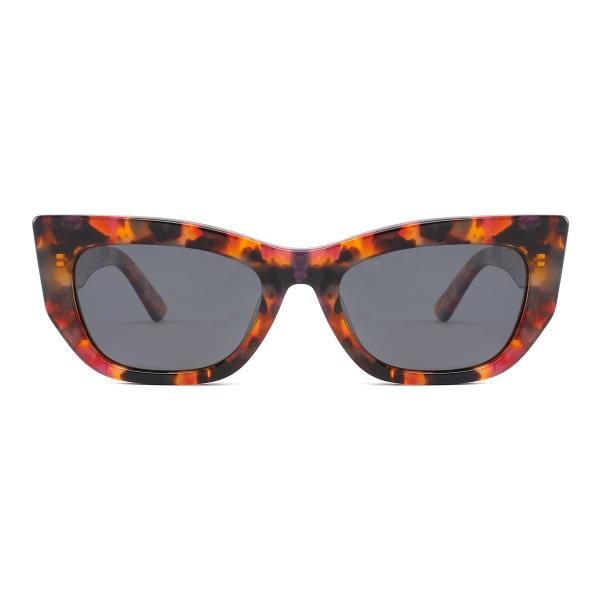 Cheap Rectangle Cateye retro Square Sunglasses 90s Acetate For Women for sale