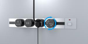 FGGP Kitchen Electrical Power Track Socket Rail Outlet Wireless Removable Outlet/Track Socket