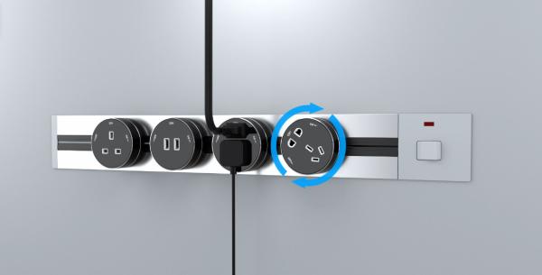 Cheap FGGP Kitchen Electrical Power Track Socket Rail Outlet Wireless Removable Outlet/Track Socket for sale