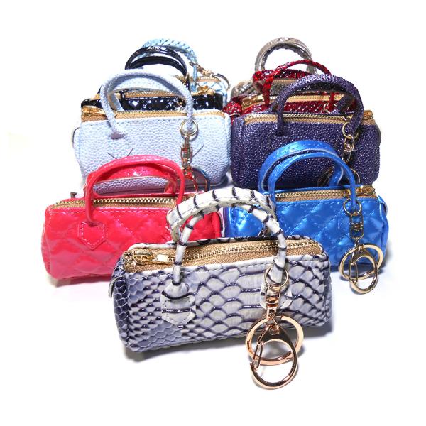 Cheap Handcrafted Polyester Small Coin Pouch Keychain Smooth Surface for sale