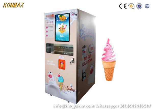 Cheap 20L Coin Operated Ice Cream Vending Machine  Direct Cooling for sale