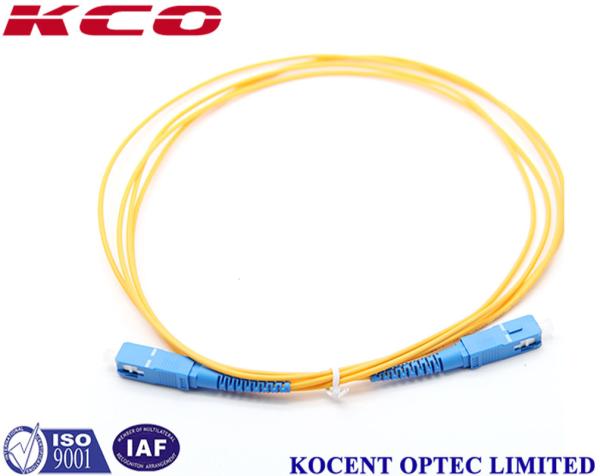 Cheap PVC/LSZH Fiber Optic Cable Patch Cord  SM 9/125 SC/UPC-SC/UPC 2.0mm for sale