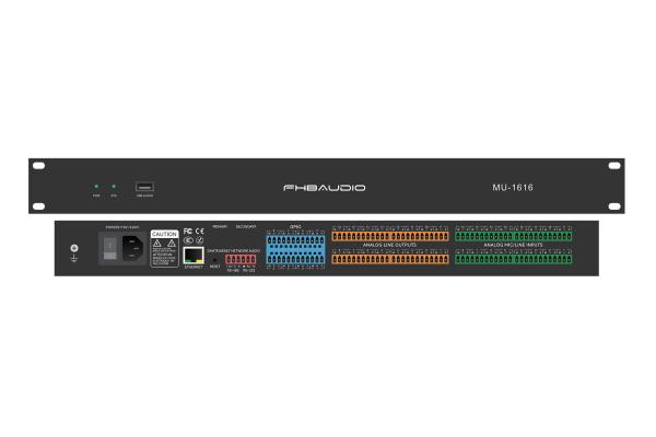 16 In 16 Out Matrix DSP Audio Processor AEC With Auto Mixer And Feedback