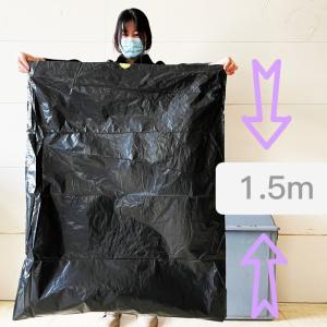 Beige 100L Plastic Reusable Big Black Garbage Bag In Roll For 55 Gallon And Offset Printing