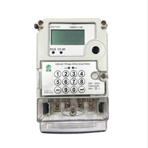 Cheap User-Friendly and Small Prepaid Token Electric Energy Meter with Modbus/STS Protocol for sale