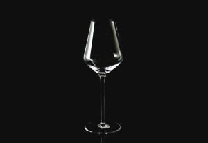 Best Bar 520ml 265mm Hand Blown Lead Free Crystal Wine Glasses Rounded Body Clear wholesale