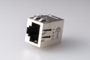 China 10 / 100 BASE 1x1 Vertical RJ45 Jack Without LED PHC Network Connector on sale