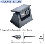 Solar Rechargeable Battery Wireless Backup Bus Rear View WiFi Camera 1080P