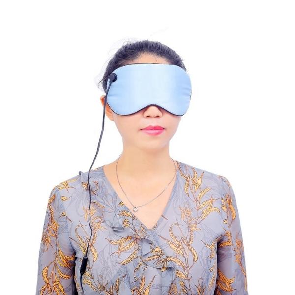 Cheap Silk Material Electric Heated Eye Mask USB 5V Input Power For Sleep ODM OEM for sale