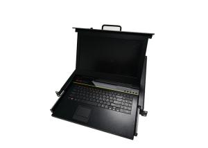 China 1 Port Rackmount KVM Drawer , Keyboard Mouse Monitor Switch With USB Interface on sale