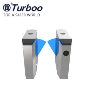 China Durable Retractable Flap Barrier Turnstile Biometric Access Control System on sale