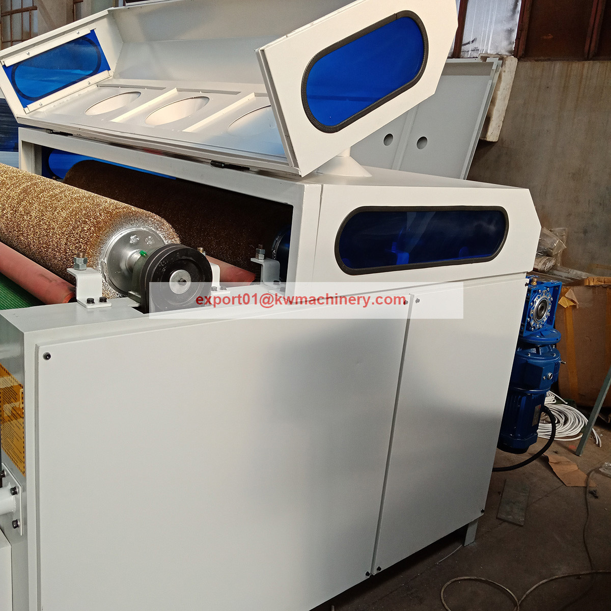 Wire brush drawing wood floor steel brush machine