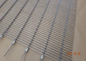 Building Decorative Wire Mesh Cladding , Rod Woven Decorative Metal Mesh