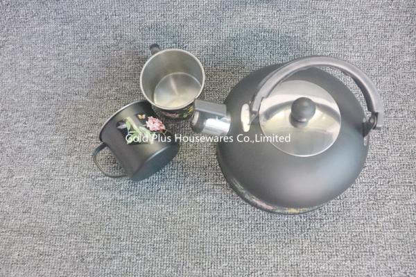 Cheap Whistling Sound Multifunction Stainless Steel Tea Kettle With Two Mugs for sale