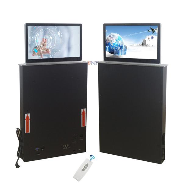 Cheap Conference room double screen computer lcd monitor lift mechanism with two side screen for sale
