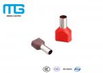 Red Nylon Insulated Wire Terminals / Twin Cord End Terminals