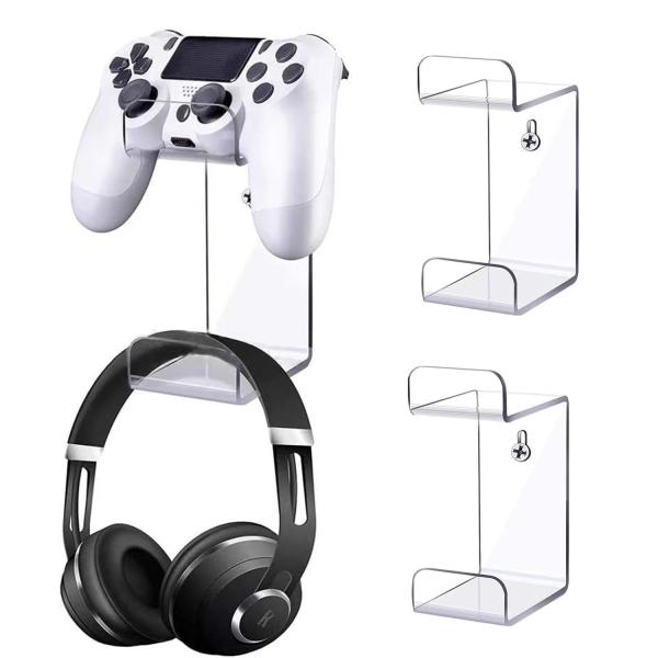 Cheap Clear Acrylic Game Controller And Headphone Holders Custom Size And Shape for sale