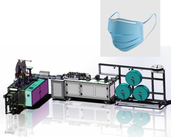 Cheap Anti - Rust Earloop Procedure Mask Machine , Disposable Mask Machine Easy Operation for sale